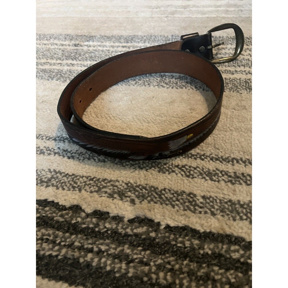Vintage Eagle Leather Works by Legion Men's Distressed Belt  38in Length